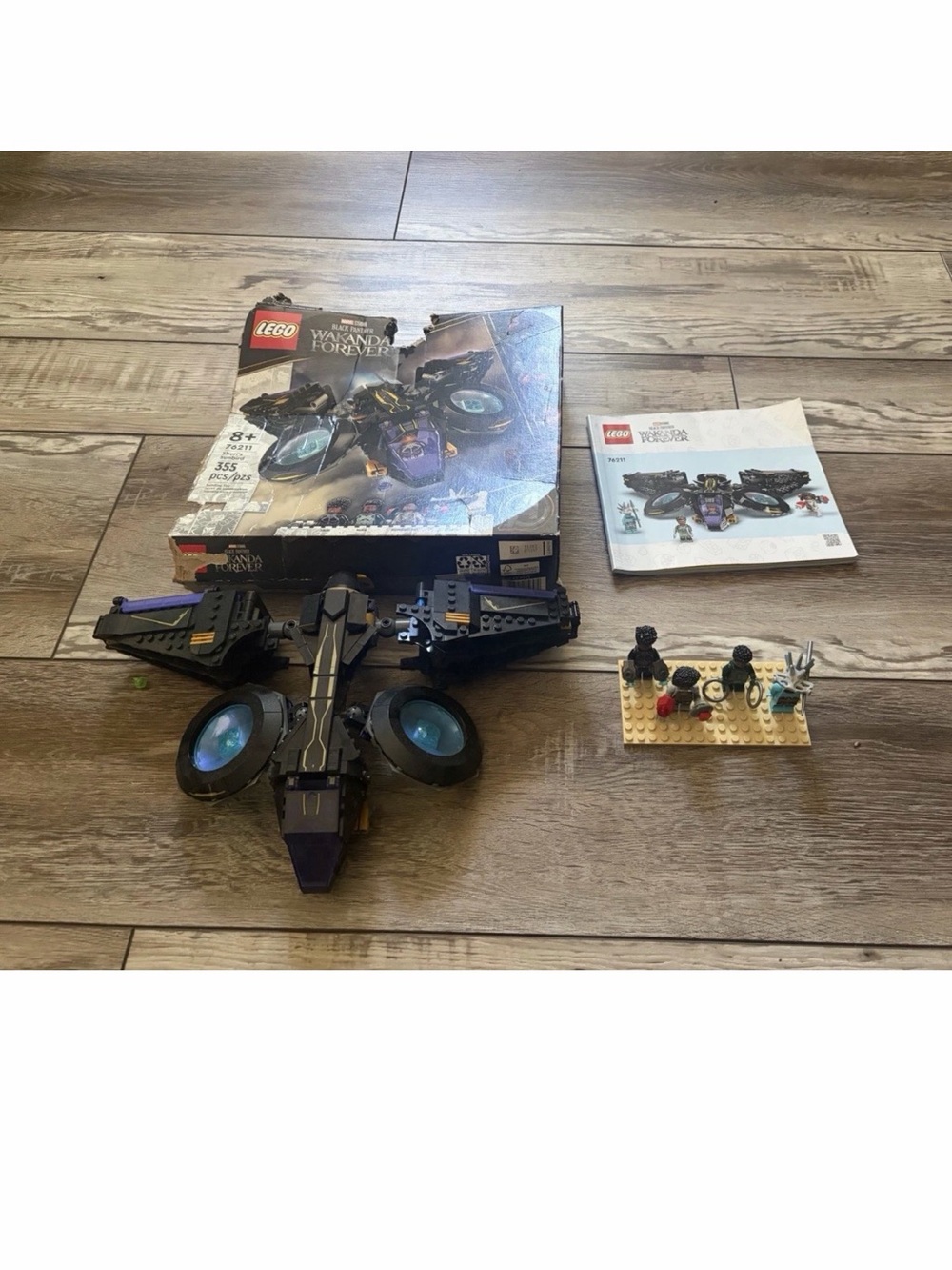 LEGO Marvel Shuri's Sunbird 76211 Black Panther Wakanda 355pcs 99% complete